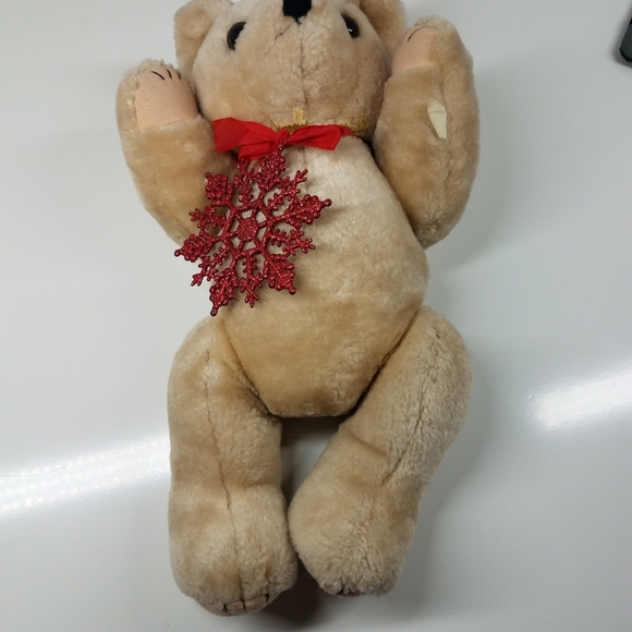 Vintage Tan Snowflake Bear - Picture 8 of 11